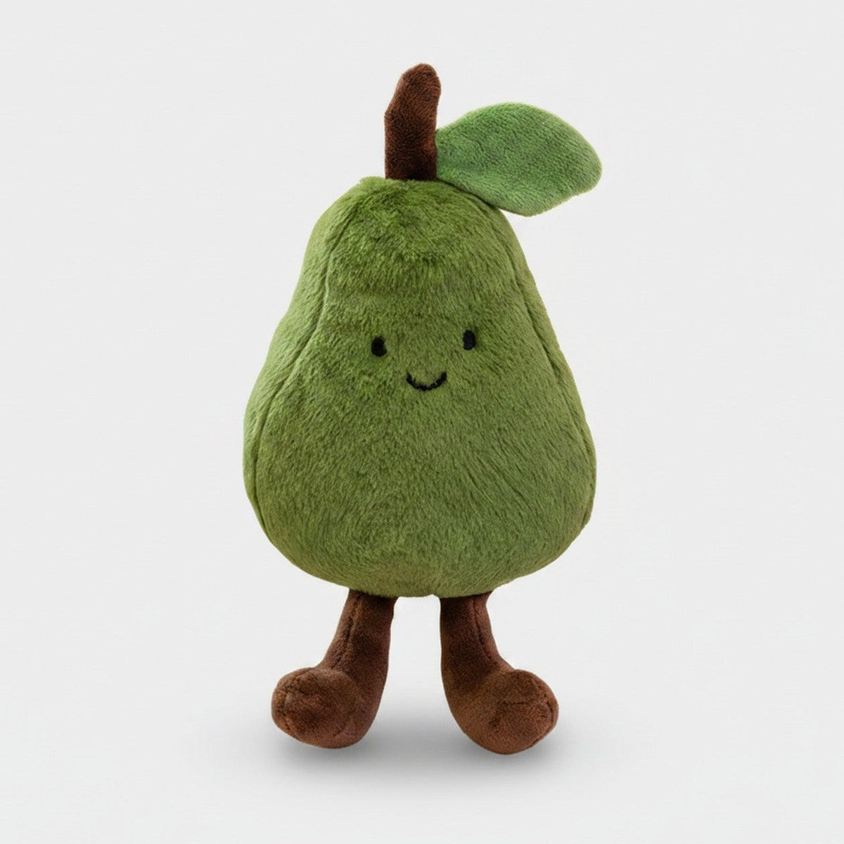 Cute Green Pear Plush Toy With Leaf – novelty & toys (view 1)