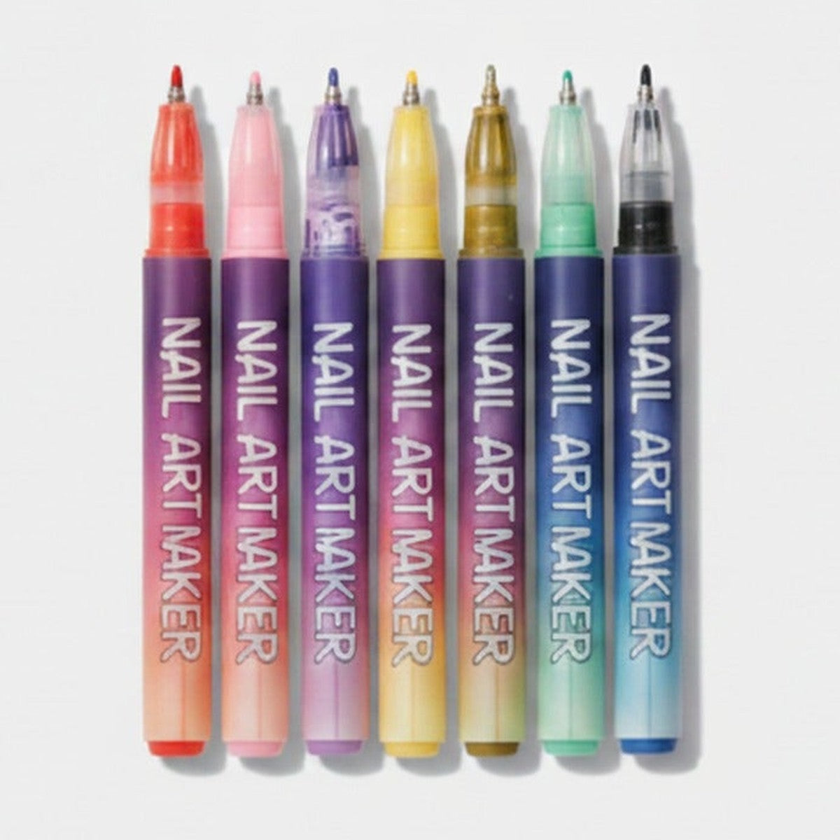 Nail Art Marker Set 7-Color 7-Piece Rainbow Set