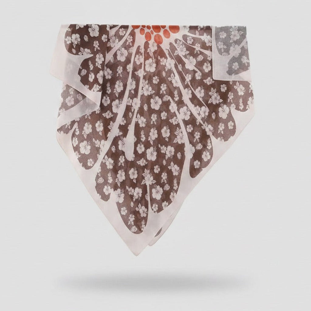 Floral Leaf Lightweight Scarf - Mauve Floral