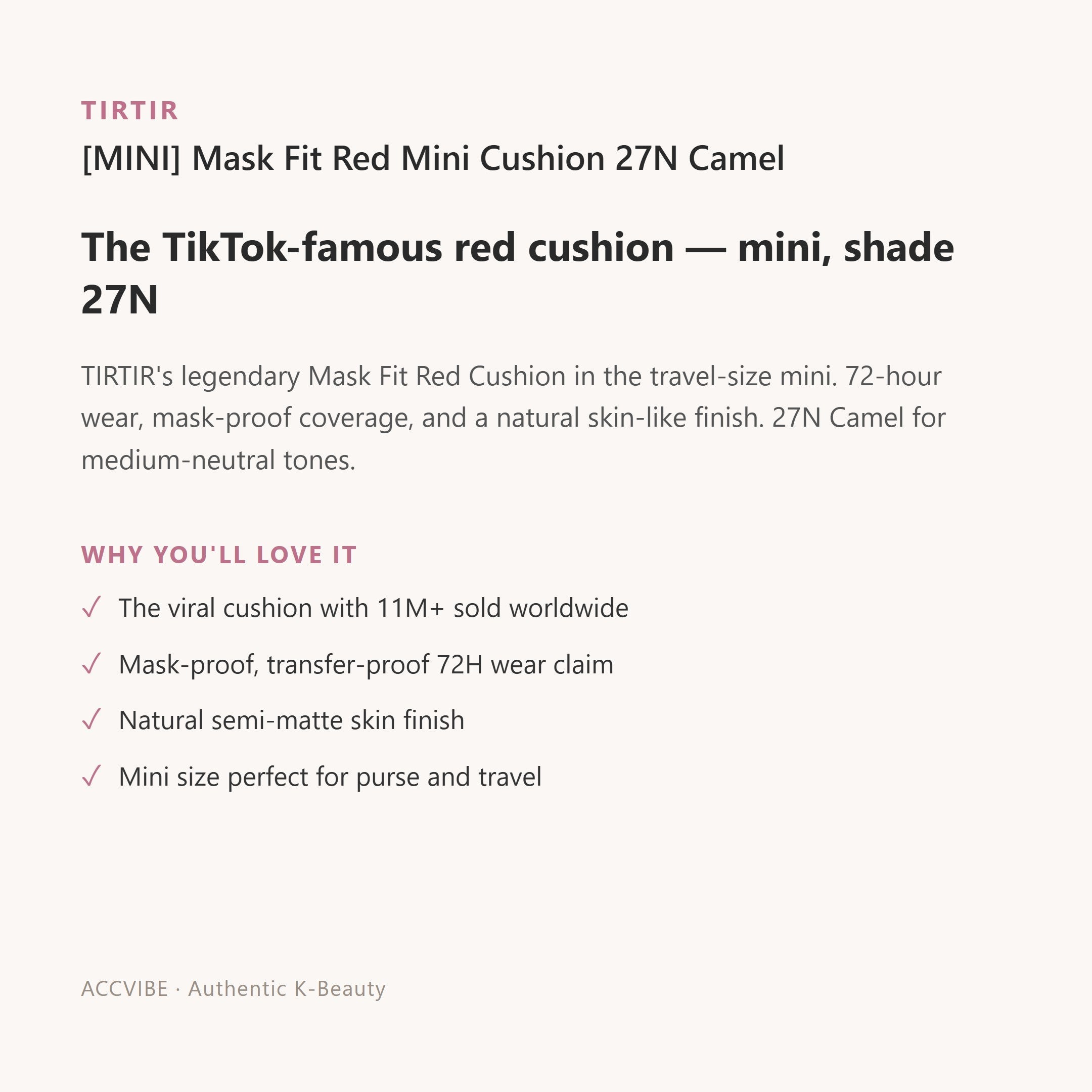 Mask Fit Red Mini Cushion