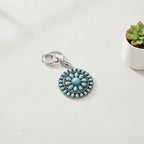 Turquoise Sunburst Keychain