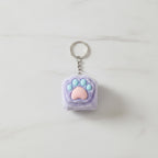 Paw Print Pop It Keychain - Pastel Mix