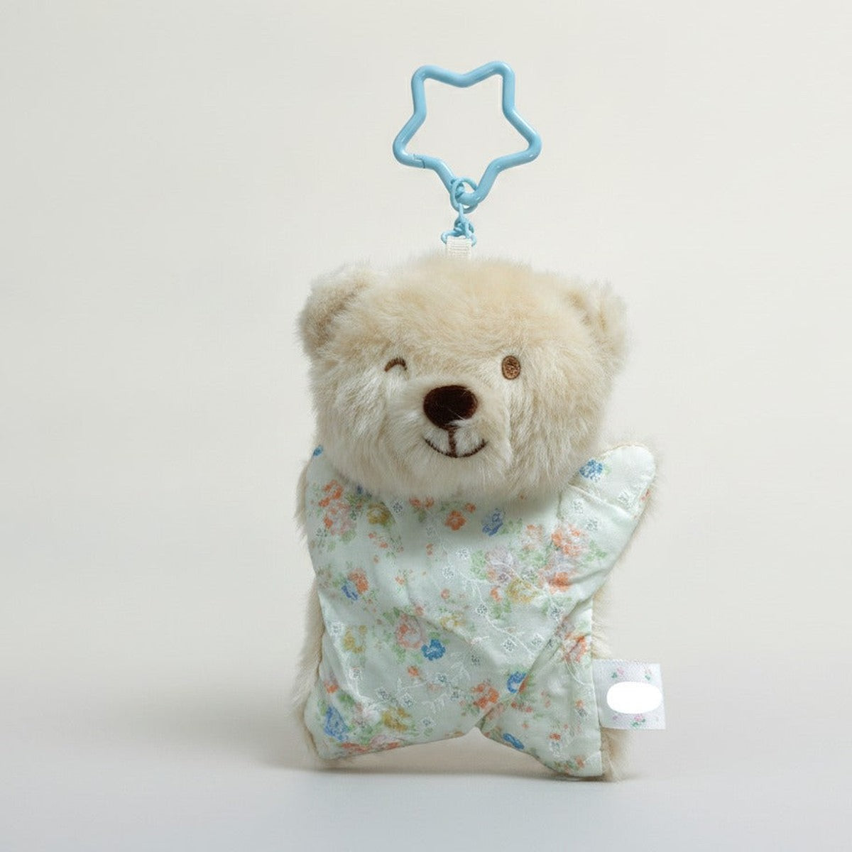 Winking Floral Plush Bear Star Clip Charm – novelty & toys (view 1)