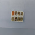 Nail Art Press-On Ring Set - Earth Tone Mix