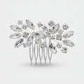 Crystallized Statement Hair Comb Silver