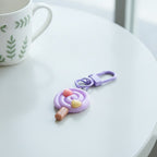 Lollipop Charm Keychain - Purple