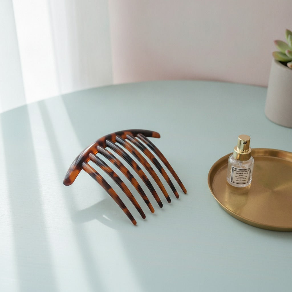 Tortoise Shell Hair Claw - Red Leopard