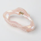 Wavy Pearl Hair Claw Clip - TCB-1087 Electroplated Pearl Jelly Pink – hair accessories (view 1)