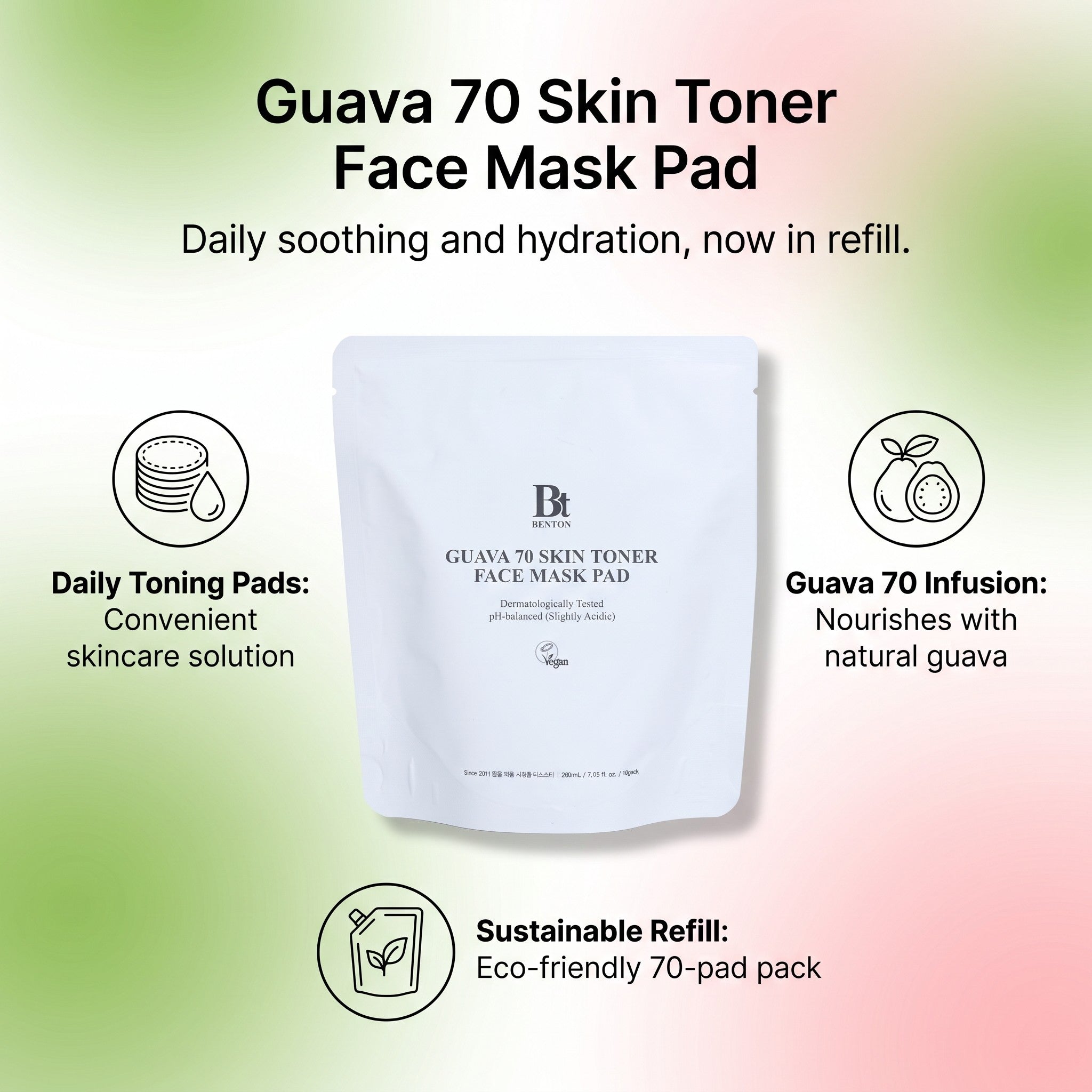 Guava 70 Skin Toner Face Mask Pad REFILL (70pads)