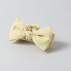 Oversized Bow Hair Claw - Soft Yellow