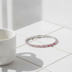 Sparkle Tennis Bracelet - Pink Gradient