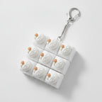 Stacked Dumpling Keychain - White