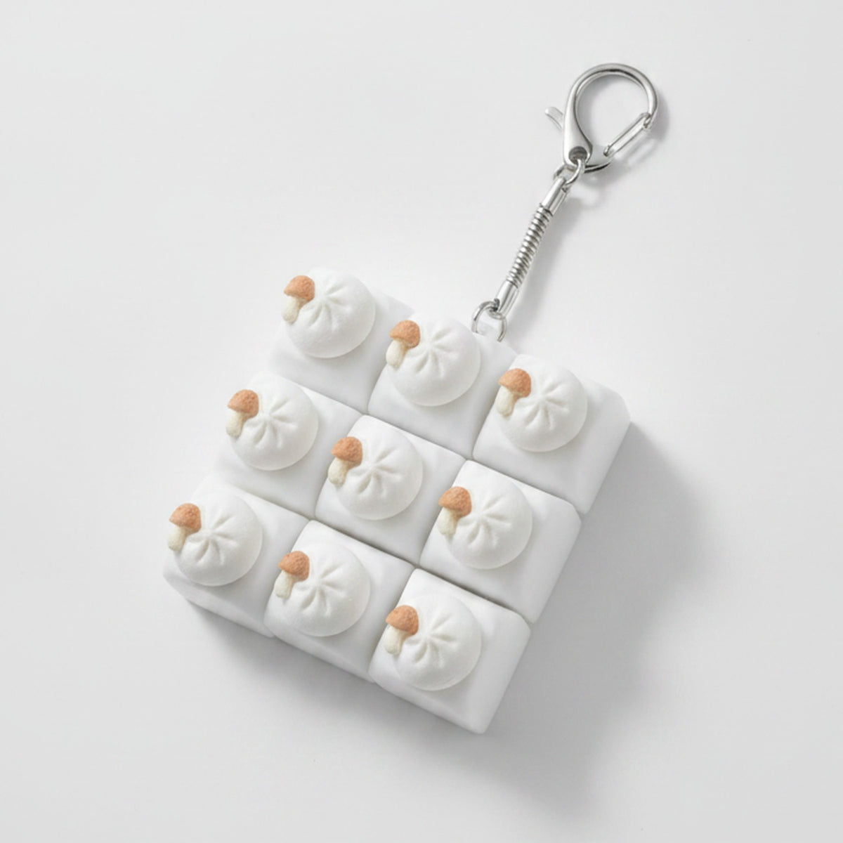 Stacked Dumpling Keychain - White