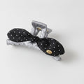 Black Polka Dot Bow Hair Claws Pair – hair accessories (view 1)