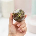 Crispy Bubble Squishy Ball - Deep Red - squeeze in hand