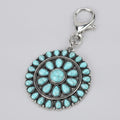 Turquoise Sunburst Keychain