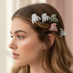Mini Claw Clip Set – 6 Pack Clear & Peach