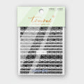 Lace Nail Art Sticker Strips Black White – Korean nail care (view 1)