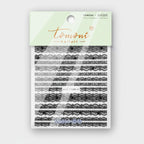 Lace Nail Art Sticker Strips Black White – Korean nail care (view 1)