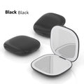Portable LED makeup mirror, folding beauty mirror - Black