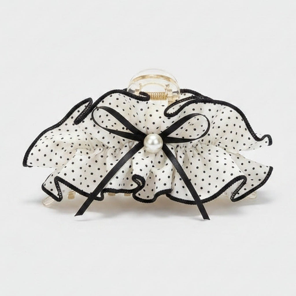 Polka Dot Pearl Butterfly Hair Claw Clip – hair accessories (view 1)
