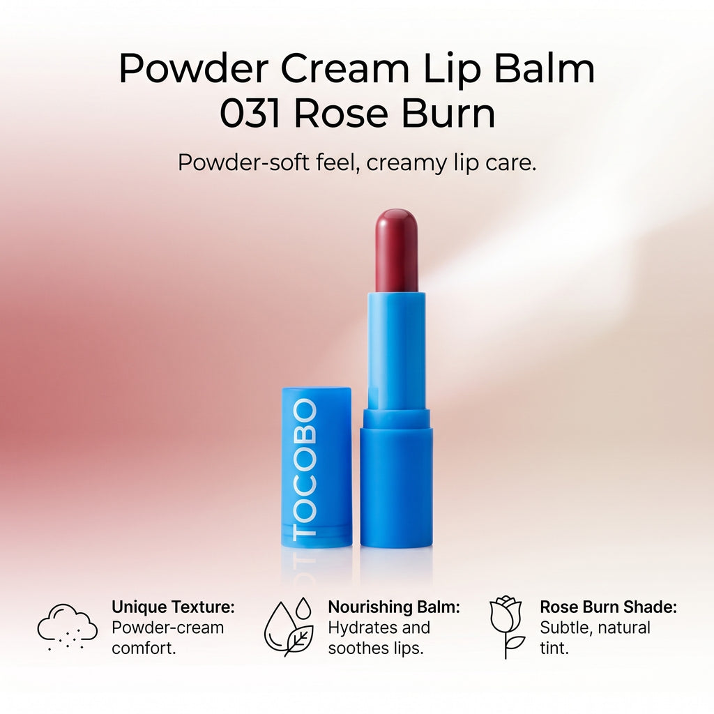 Powder Cream Lip Balm 031 Rose Burn