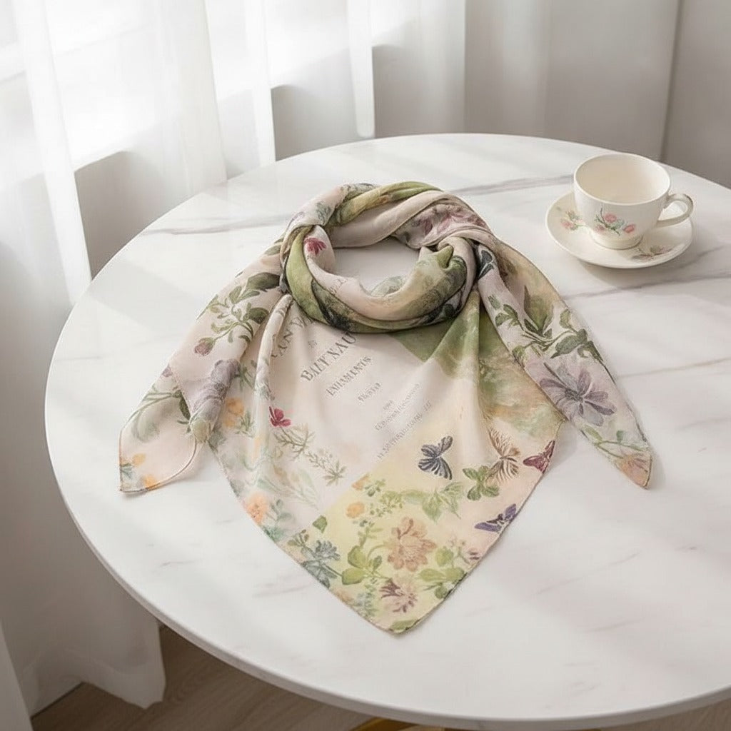 Vintage Floral Patchwork Scarf - Type 4