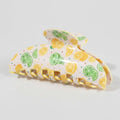 Citrus Fruit Printed Gold Hair Claw Clip – hair accessories (view 1)