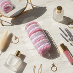 Spiral Hair Coil Set in Pink Tones Light Purple Mix