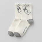 White Cute Cat Crew Socks – apparel accessories (view 1)