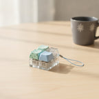 Mini Keyboard Cap Keychain - Teal Dot