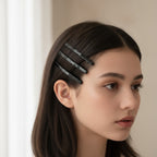 Celine Rectangular Claw Clip Duo Black