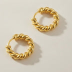 Chic Twisted Hoop Earrings Jewelry (view 1)