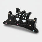 Black Cat Heart Rhinestone Hair Claw – hair accessories (view 1)