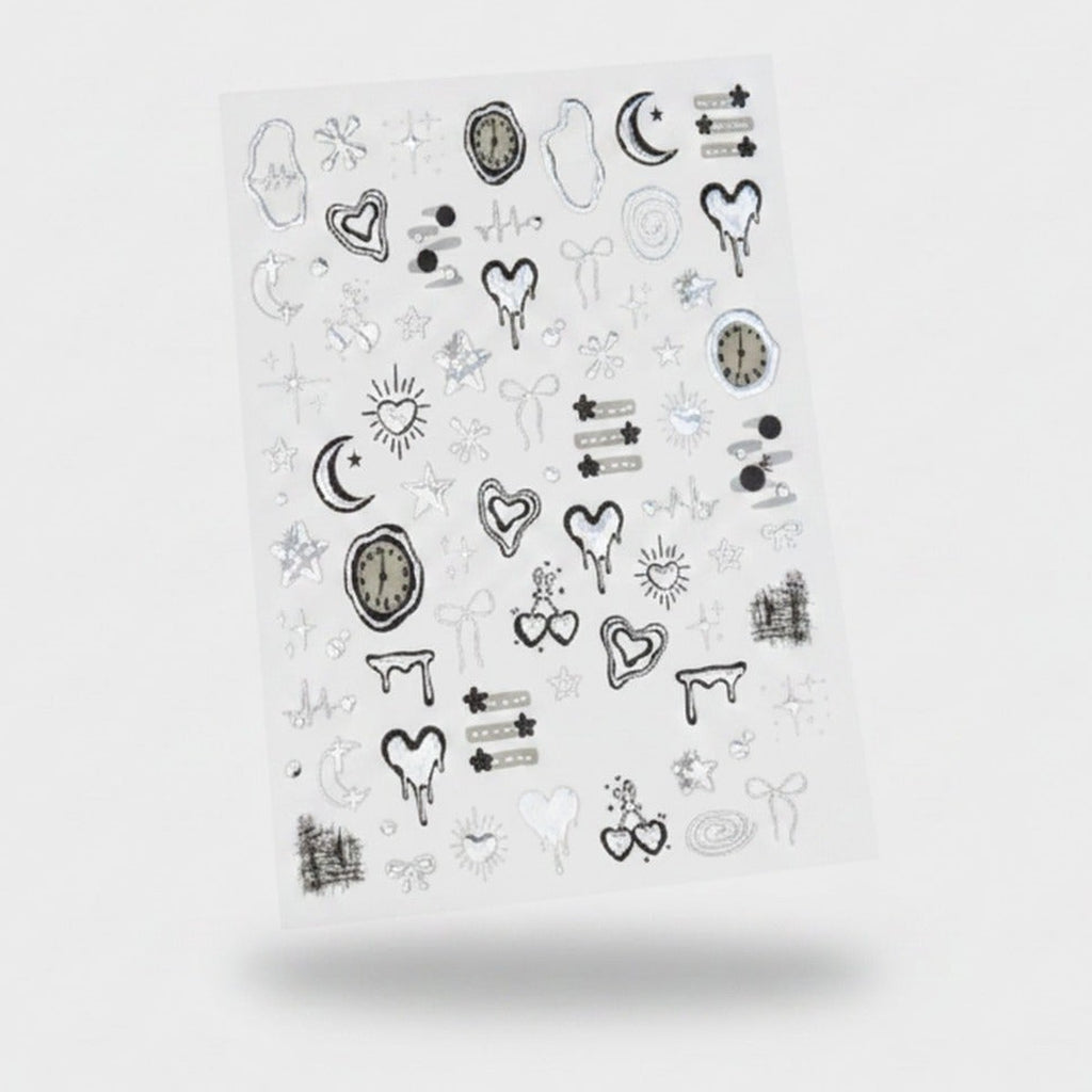 Celestial Doodle Temporary Tattoo Sheet – Korean beauty tool (view 1)