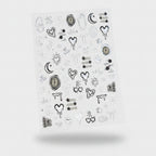Celestial Doodle Temporary Tattoo Sheet – Korean beauty tool (view 1)