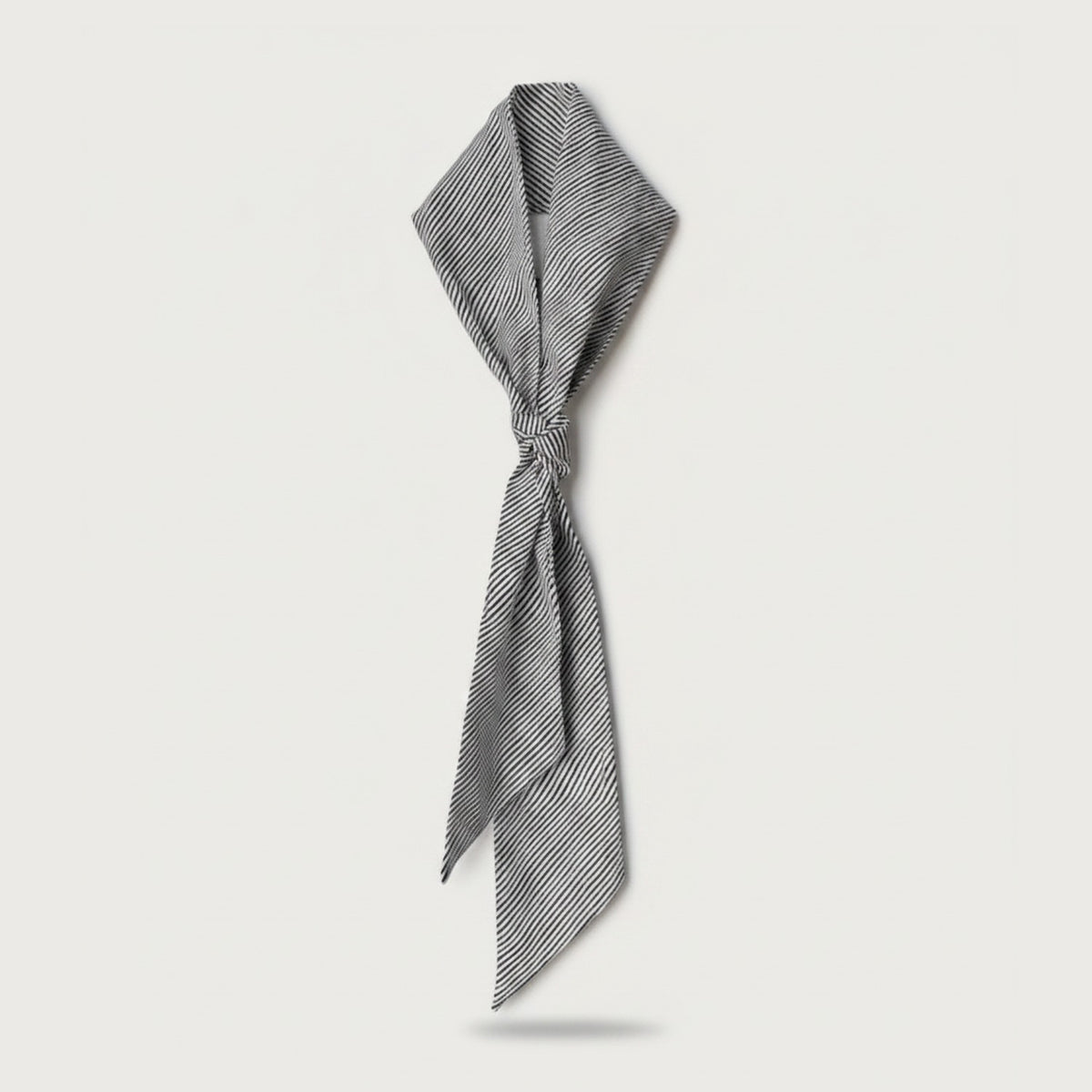 Black and White Striped Neck Scarf – scarves & belts (view 1)
