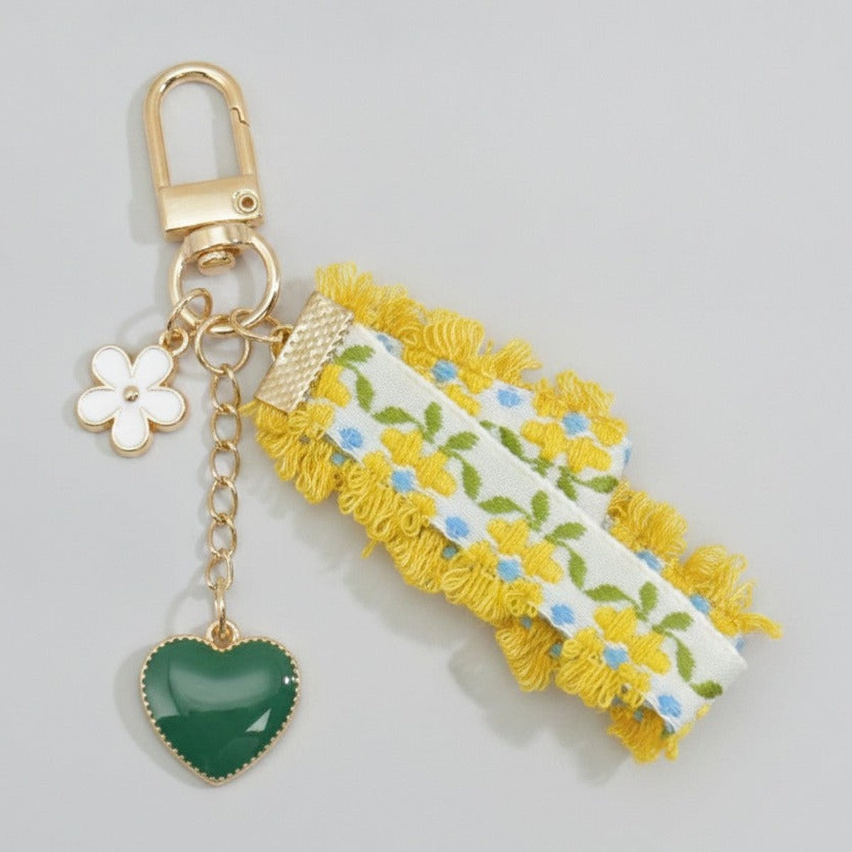 Daisy Charm Keychain - Yellow