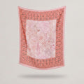 Botanical Border Silk Scarf - Dusty Rose