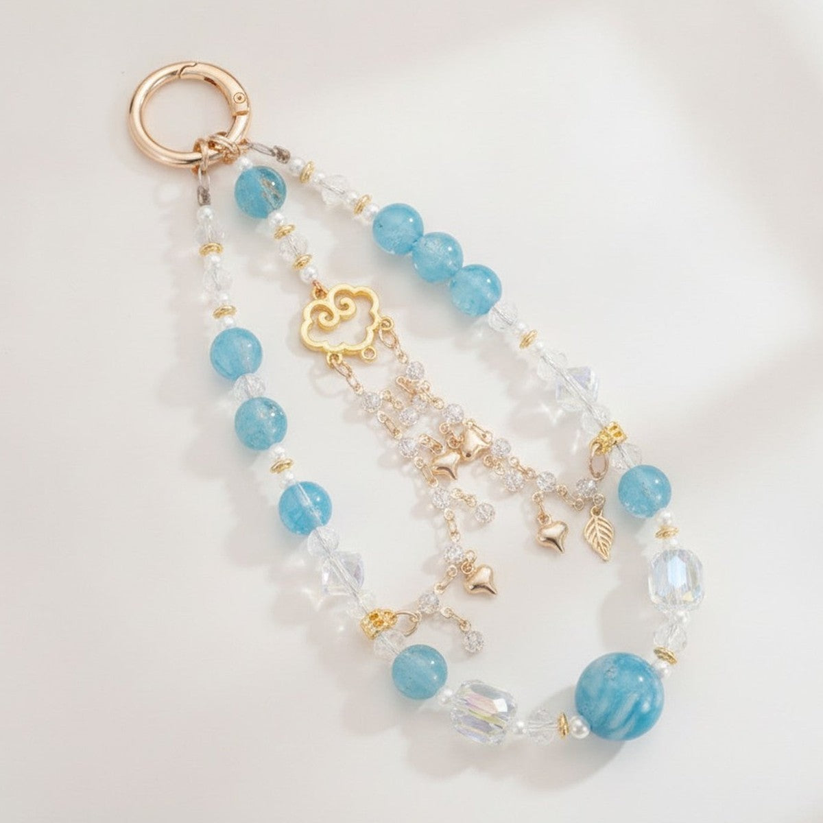 Sparkling Multi-strand Beaded Keychain Charm – jewelry (view 1)