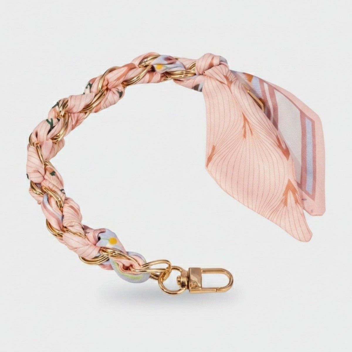 Chain Link Bracelet With Rose Charms - Pink Tones 5/32cm + Clear Clip – novelty & toys (view 1)