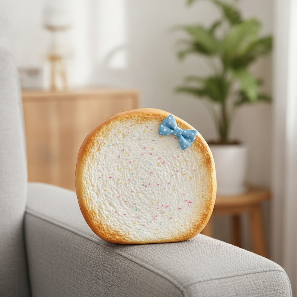 Oversized Toast Squishy - White