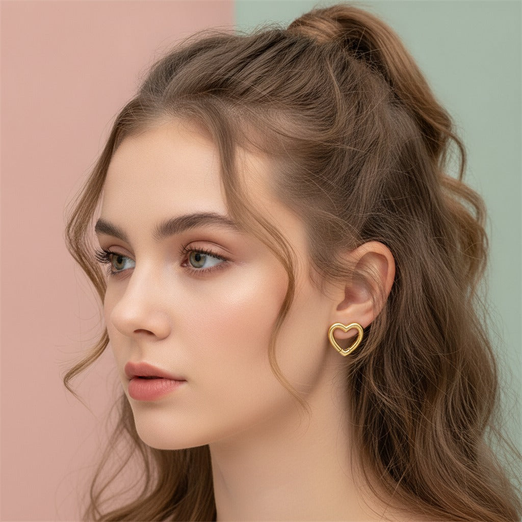 Chunky Mini Hoop Earrings - Gold