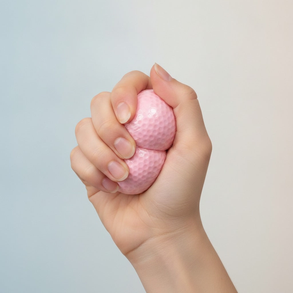 Assorted Textured Novelty Stress Balls - squeeze in hand