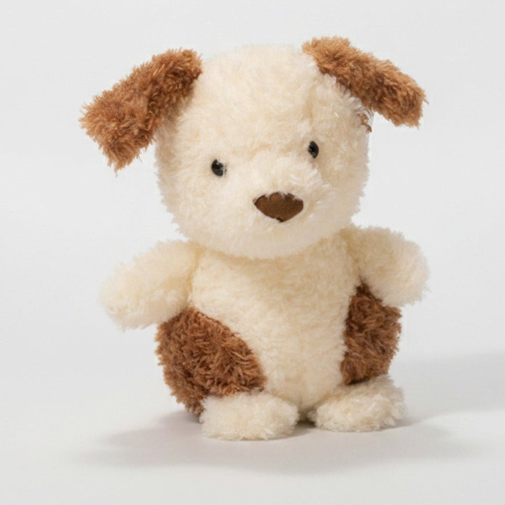 Cream And Brown Floppy Ear Plush Puppy Toy – novelty & toys (view 1)