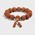 Rudraksha Beaded Bracelet With Adjustable Tassel – jewelry (view 1)