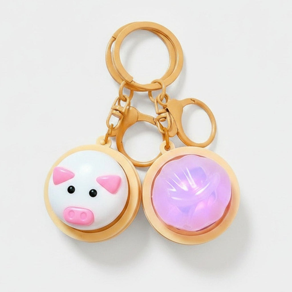 Light Up Dumpling Fidget Keychain Toy - Type 3