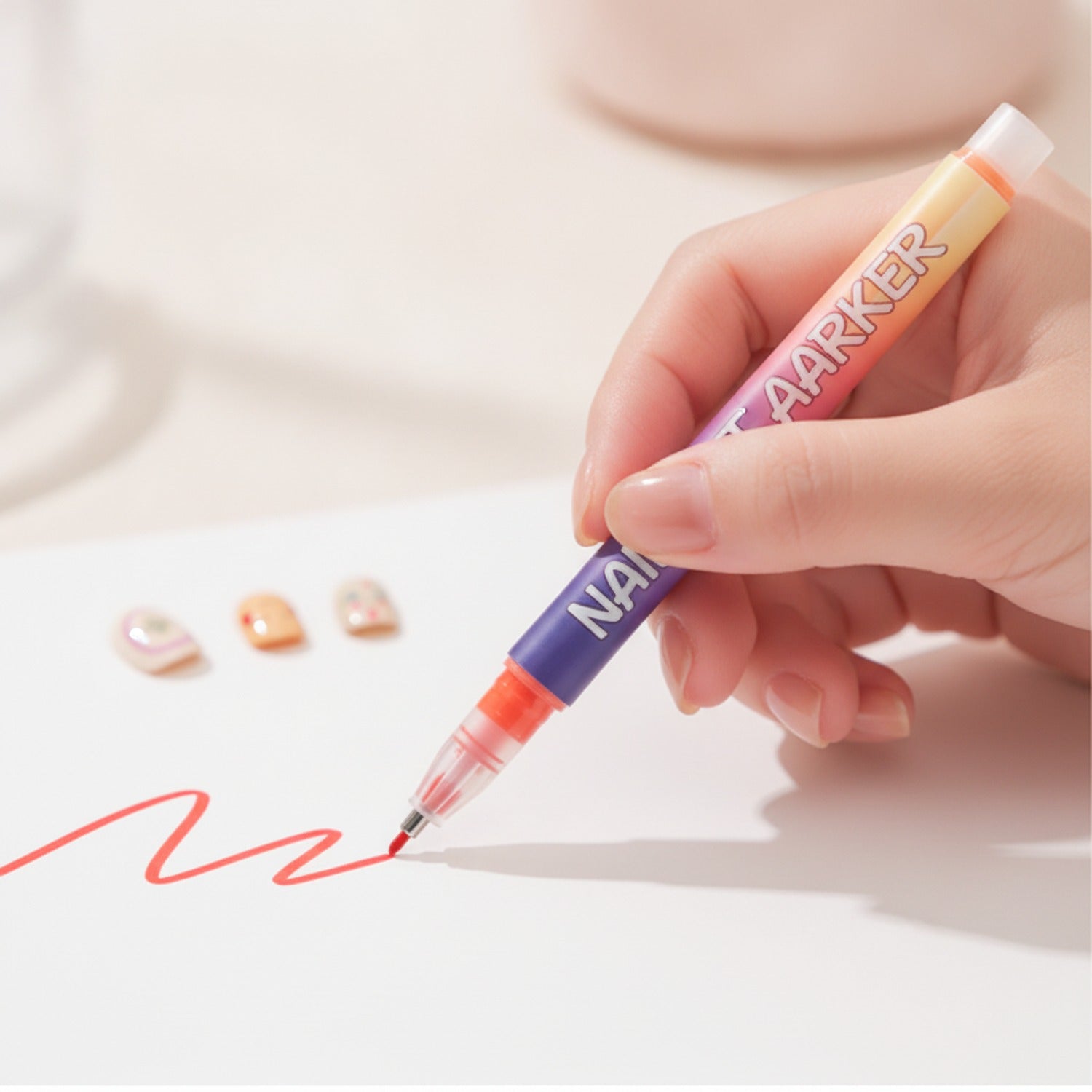 Nail Art Marker Set 7-Color 7-Piece Rainbow Set