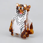 Tiger Animal Claw Hair Clip - White Brown Tiger – hair accessories (view 1)