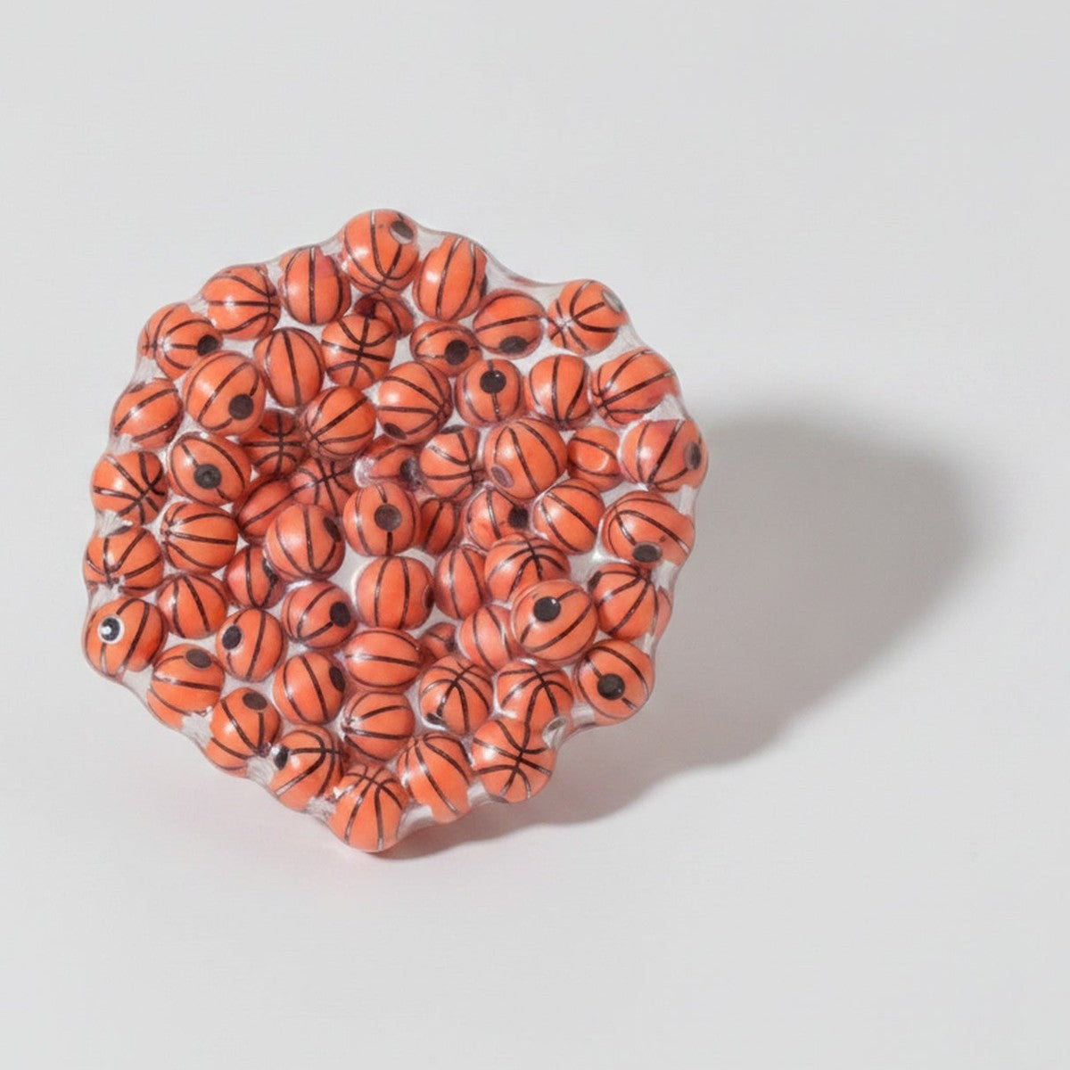 Basketball Squishy Crunchy Sound Fidget Stress Relief Toy - Orange